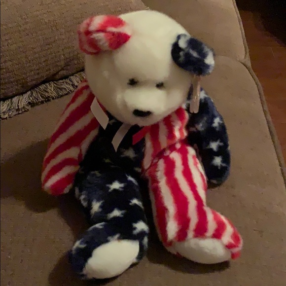 TY Other - TY “Spangle” Beanie Buddy Red, White & Blue